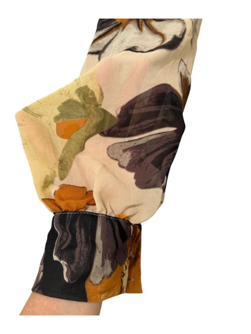 Baltic Born Womens Lydia Maxi Dress Warm Camel Floral Print Belted EUC Size XXXL - Picture 4 of 11